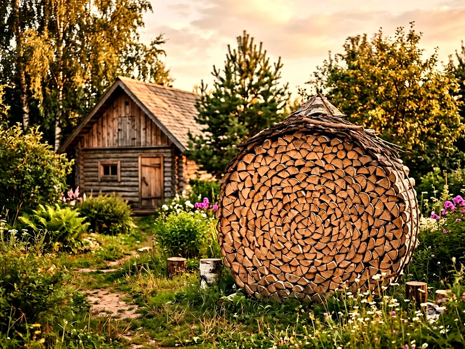 Круговая поленница holzhausen, Екатеринбург, улица Зелёная, 37